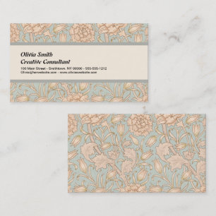 William Morris Wilde Tulpe Blumen Design Visitenkarte