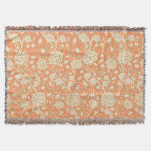 William Morris Wilde Tulpe Orange Florale Kunst Decke