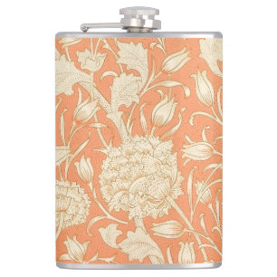 William Morris Wilde Tulpe Orange Florale Kunst Flachmann