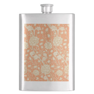 William Morris Wilde Tulpe Orange Florale Kunst Flachmann