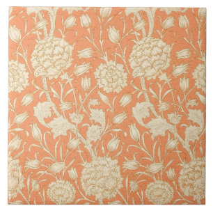 William Morris Wilde Tulpe Orange Florale Kunst Fliese