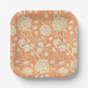 William Morris Wilde Tulpe Orange Florale Kunst Pappteller
