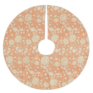 William Morris Wilde Tulpe Orange Florale Kunst Polyester Weihnachtsbaumdecke