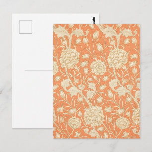 William Morris Wilde Tulpe Orange Florale Kunst Postkarte