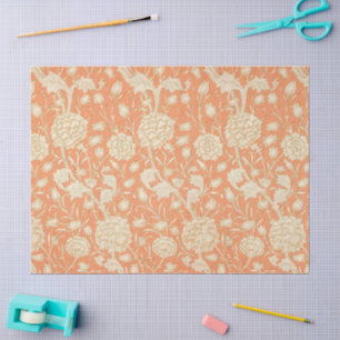 William Morris Wilde Tulpe Orange Florale Kunst Seidenpapier
