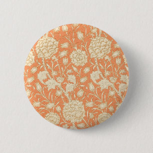 William Morris Wilde Tulpe Vintage Blumenmuster Button