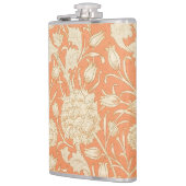 William Morris Wilde Tulpe Vintage Blumenmuster Flachmann (Links)