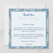 William Morris & Wilhelmina Style Prints Dankeskarte (Rückseite)