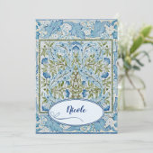 William Morris & Wilhelmina Style Prints Einladung (Stehend Vorderseite)