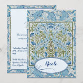 William Morris & Wilhelmina Style Prints Einladung (Vorne/Hinten)