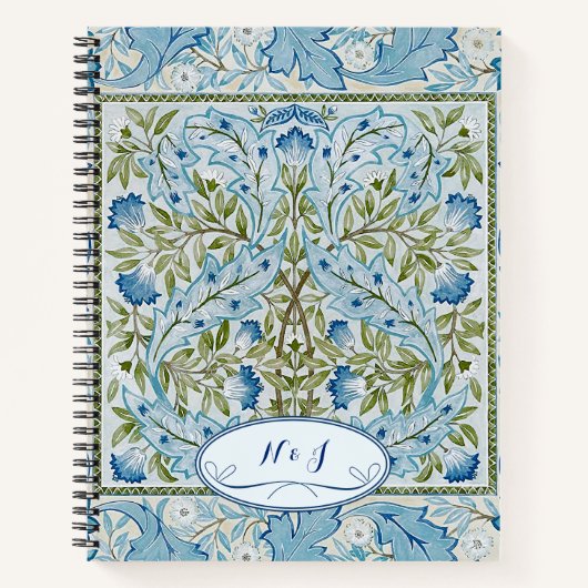 William Morris & Wilhelmina Style Prints Notizblock (Vorderseite)
