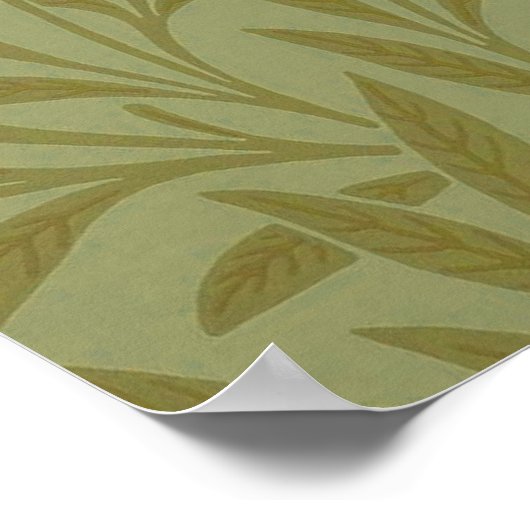William Morris Willow Antique Floral Leaf Poster (Ecke)
