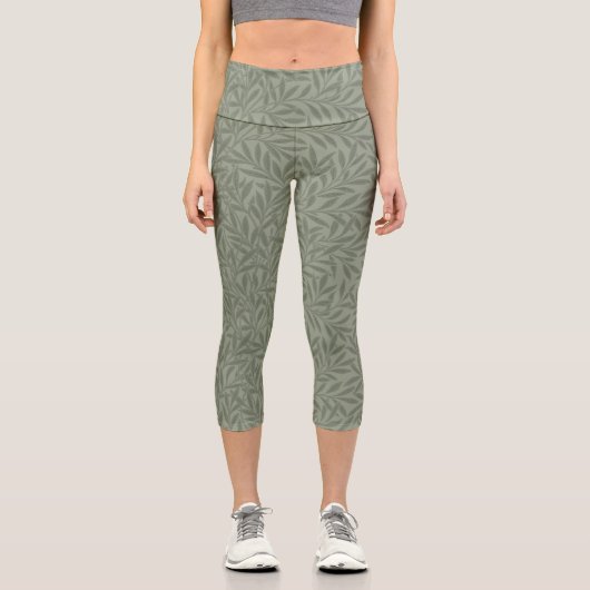 William Morris Willow Blume Classic Capri Leggings (Vorderseite)
