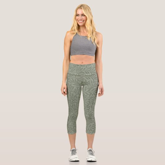 William Morris Willow Blume Classic Capri Leggings (Vorderseite)