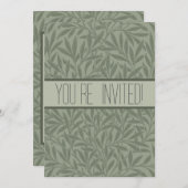 William Morris Willow Blume Classic Einladung (Vorne/Hinten)