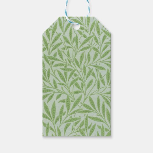 William Morris Willow Blume Classic Green Geschenkanhänger (Vorderseite)