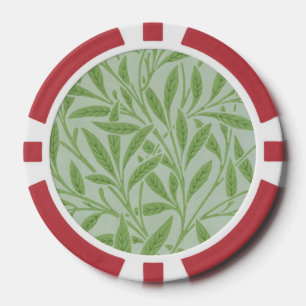 William Morris Willow Blume Classic Green Pokerchips
