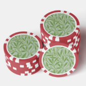 William Morris Willow Blume Classic Green Pokerchips (Stapel)