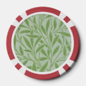 William Morris Willow Blume Classic Green Pokerchips (Rückseite)