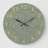 William Morris Willow Blume Classic Große Wanduhr (Vorderseite)