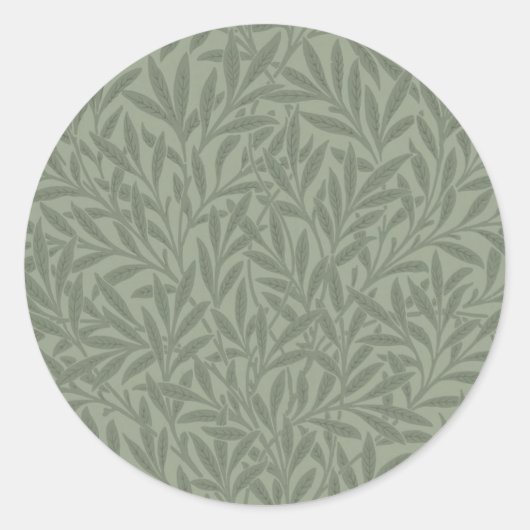 William Morris Willow Blume Classic Runder Aufkleber (Vorderseite)