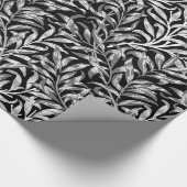 William Morris Willow Bough, Black, White & Gray Geschenkpapier (Ecke)