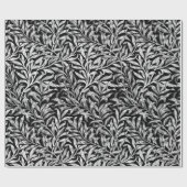 William Morris Willow Bough, Black, White & Gray Geschenkpapier (Flach)