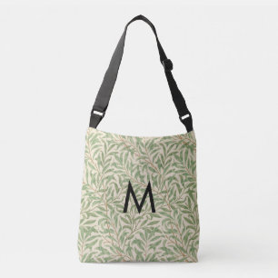 William Morris Willow Bough Botanical Mit Monogram Tragetaschen Mit Langen Trägern