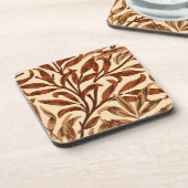 William Morris Willow Bough, Brown und Beige Untersetzer (Linke Seite)