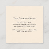 William Morris Willow Bough Elegant Botanisch Quadratische Visitenkarte (Rückseite)