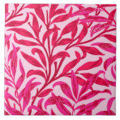 William Morris Willow Bough, Fuchsia Pink Fliese (Vorderseite)