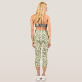 William Morris Willow Bough Garden Blume Classic Capri Leggings (Rückseite)