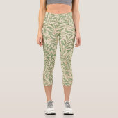 William Morris Willow Bough Garden Blume Classic Capri Leggings (Vorderseite)