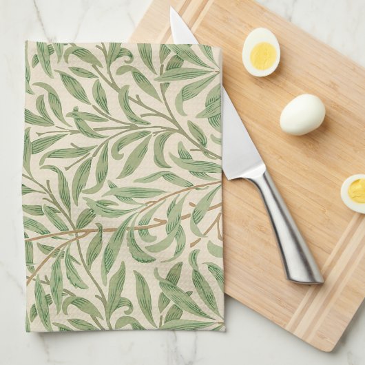 William Morris Willow Bough Garden Blume Classic Geschirrtuch (Viertel Falte)