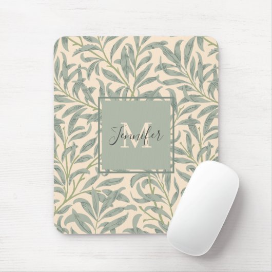 William Morris Willow Bough mit Namen Mousepad (Mit Mouse)