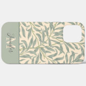 William Morris Willow Bough Pattern mit Monogramm Case-Mate iPhone Hülle (Rückseite (Horizontal))