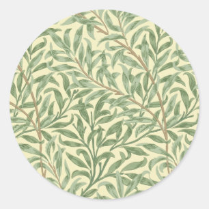 William Morris Willow Bough Runder Aufkleber