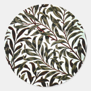 William Morris - Willow Bough Runder Aufkleber