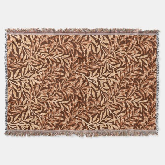 William Morris Willow Bough, Taupe und Brown Decke (Vorderseite)