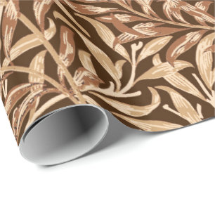 William Morris Willow Bough, Taupe und Brown Geschenkpapier
