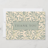 William Morris Willow Bough Vielen Dank Dankeskarte (Vorderseite)