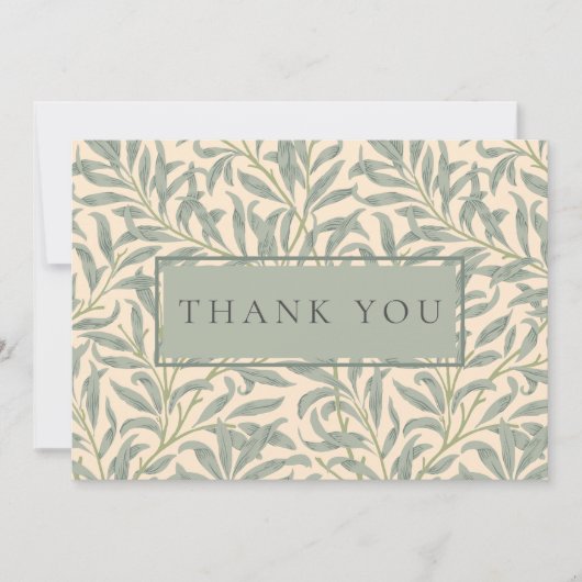 William Morris Willow Bough Vielen Dank Dankeskarte (Vorderseite)