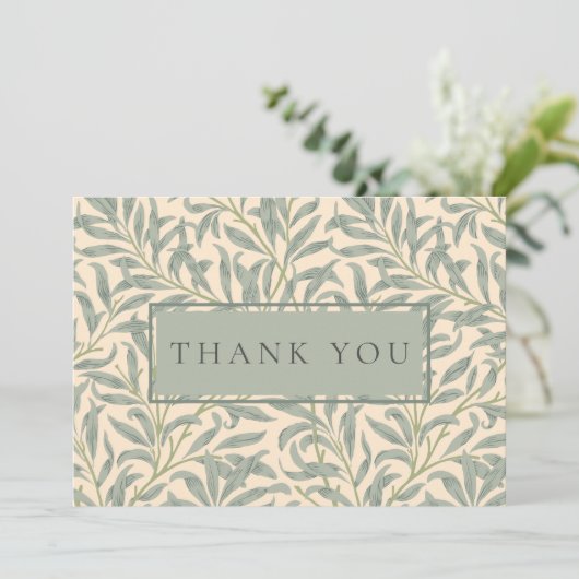 William Morris Willow Bough Vielen Dank Dankeskarte (Stehend Vorderseite)