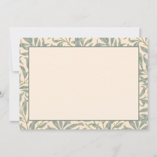 William Morris Willow Bough Vielen Dank Dankeskarte (Rückseite)