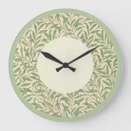 William Morris Willow Bough Vintage Pattern Wall Große Wanduhr