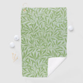 William Morris Willow Flower Classic Green Golfhandtuch (Insitu)
