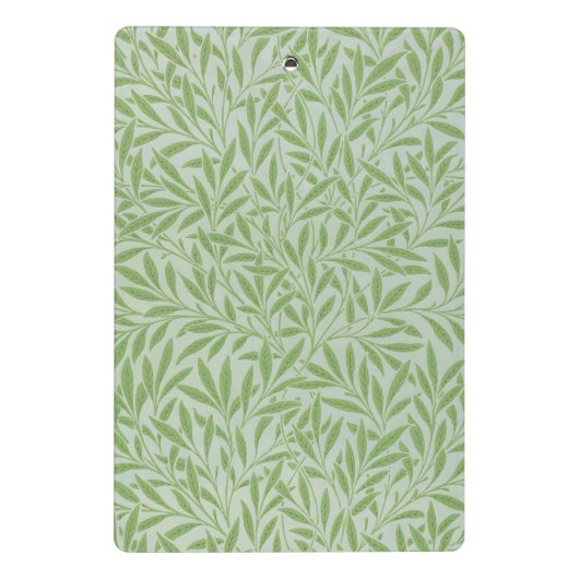 William Morris Willow Flower Classic Green Mini Klemmbrett (Rückseite)