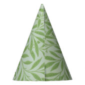 William Morris Willow Flower Classic Green Partyhütchen (Rückseite)