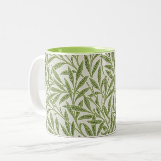 William Morris Willow-Muster Zweifarbige Tasse (Vorderseite Links)