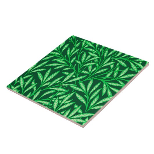 William Morris Willow Pattern, Emerald Green Fliese (Seite)